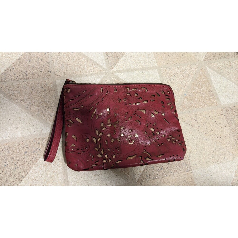 Patricia Nash Cassini Wristlet Purse Wallet 8x6 Great Condition Leather Clean
